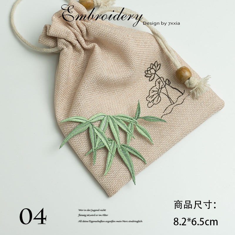 Wholesale 10pcs Bamboo embroidery patch